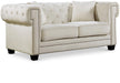 Bowery Cream Velvet Loveseat image