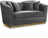 Arabella Grey Velvet Loveseat image