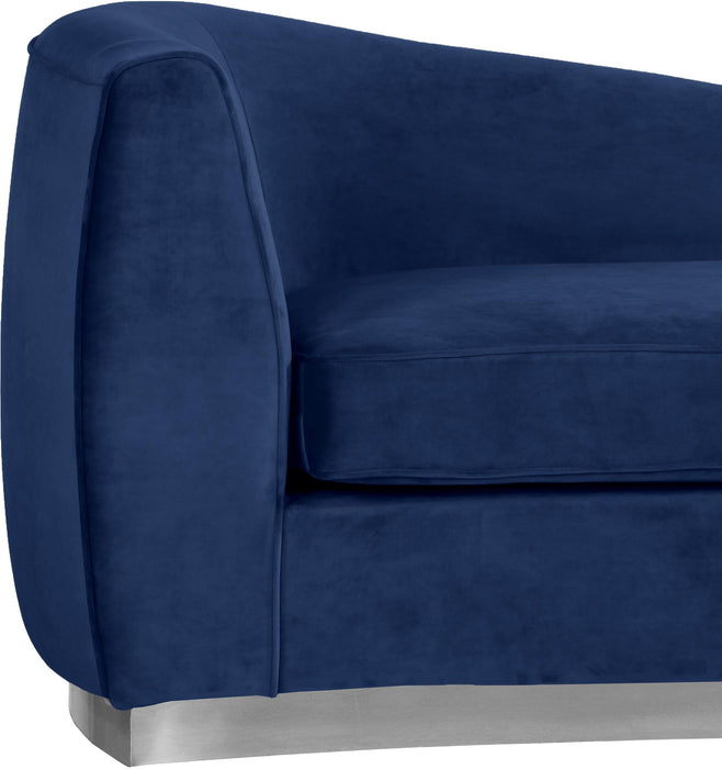 Julian Navy Velvet Chaise