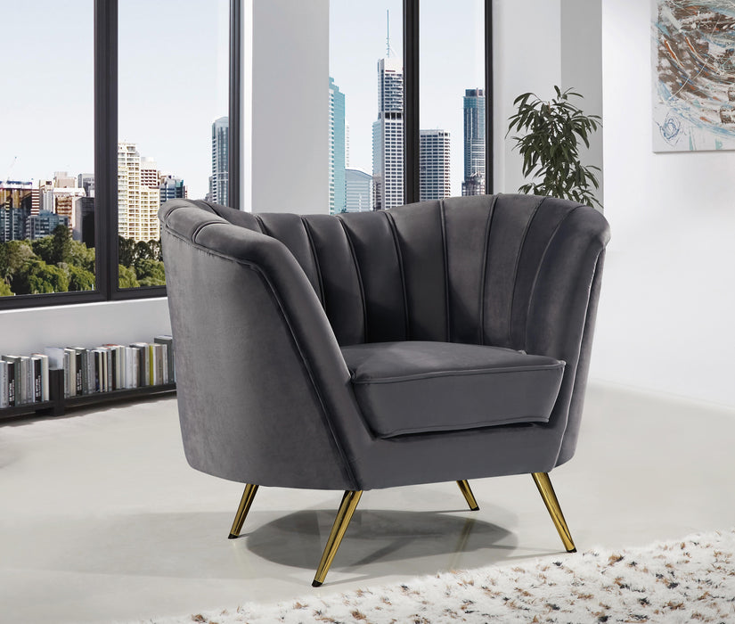 Margo Grey Velvet Chair