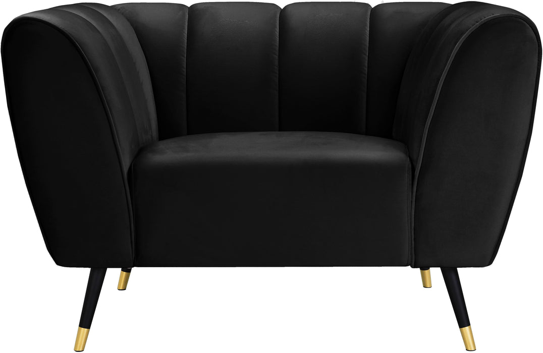 Beaumont Black Velvet Chair