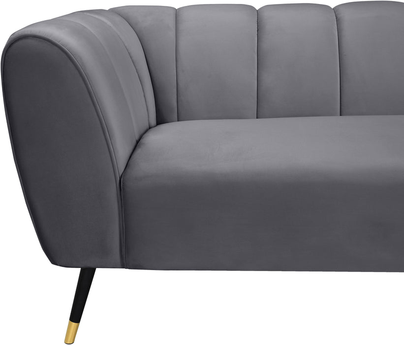 Beaumont Grey Velvet Loveseat