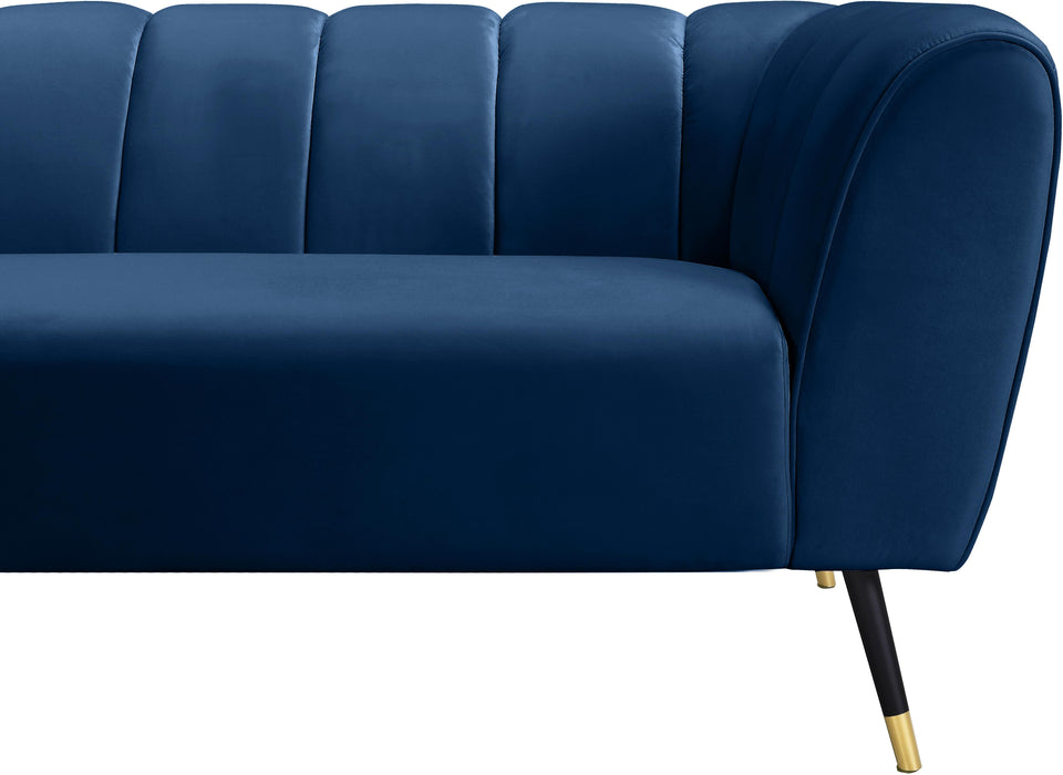 Beaumont Navy Velvet Loveseat