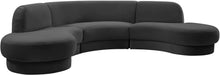 Rosa Grey Velvet 3pc. Sectional (3 Boxes) image