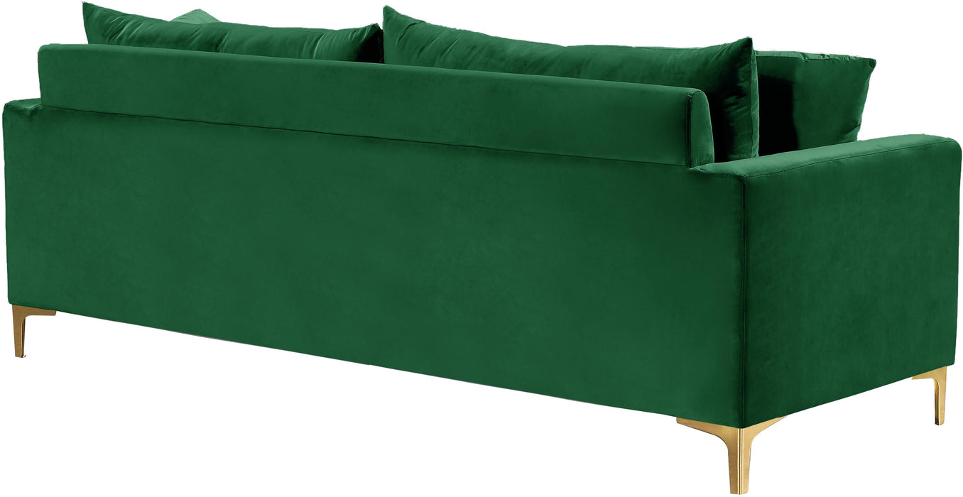 Naomi Green Velvet Sofa