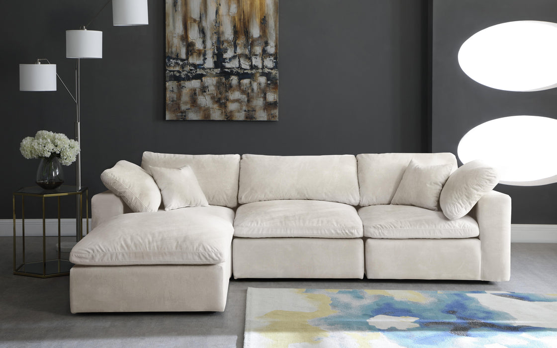 Cozy Cream Velvet Cloud Modular Sectional