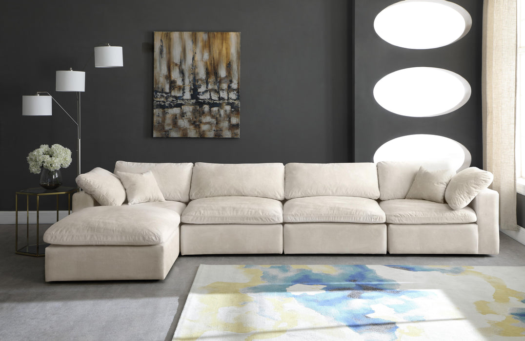 Cozy Cream Velvet Cloud Modular Sectional