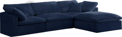 Cozy Navy Velvet Cloud Modular Sectional image