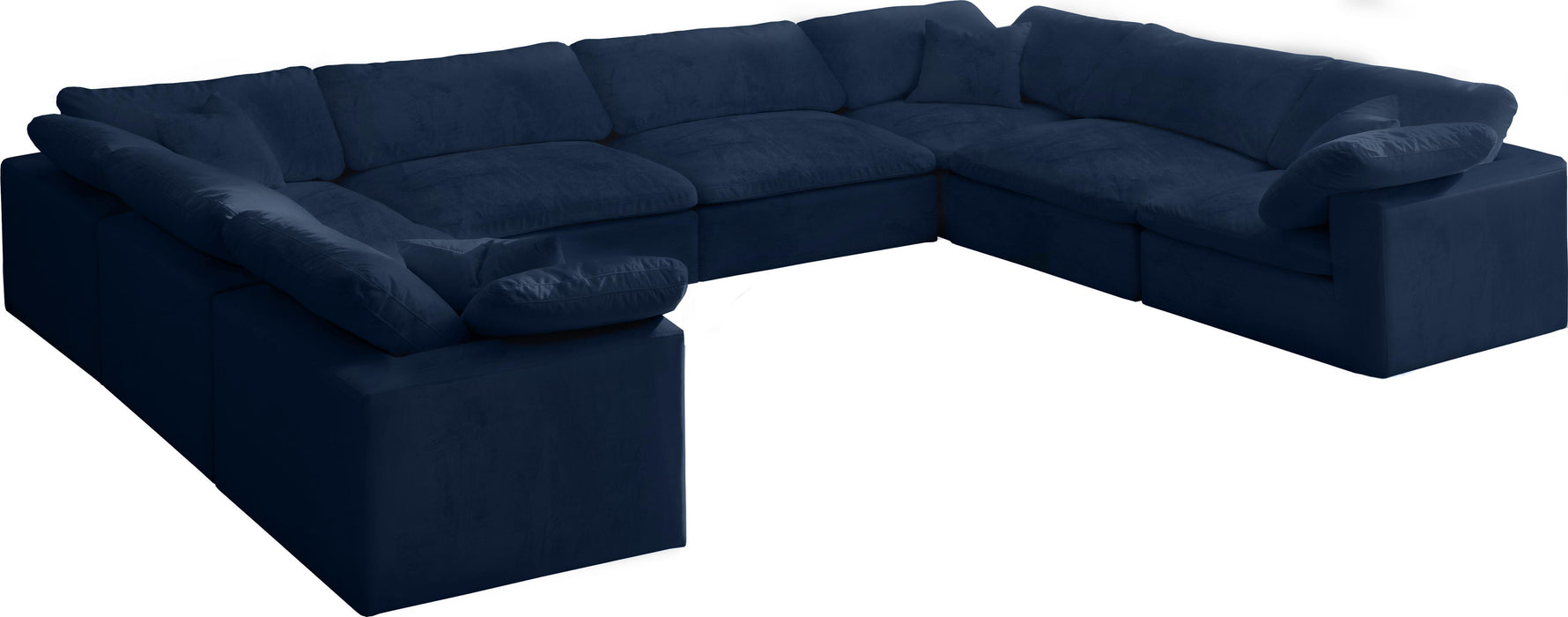 Cozy Navy Velvet Cloud Modular Sectional