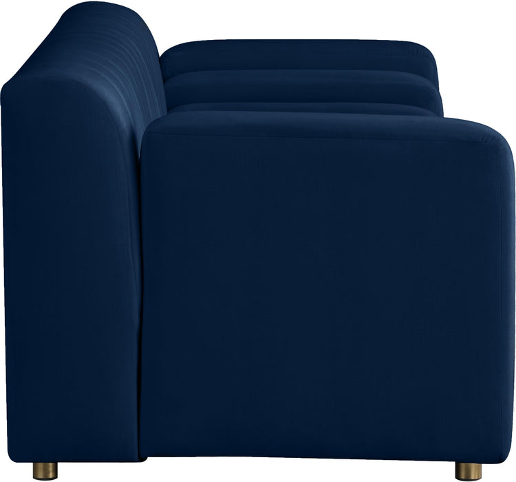 Naya Navy Velvet Loveseat