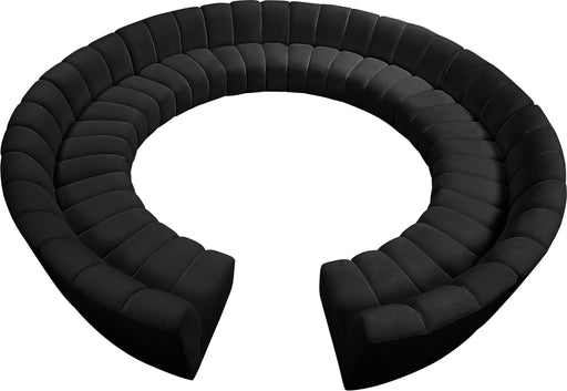 Infinity Black Velvet 12pc. Modular Sectional image