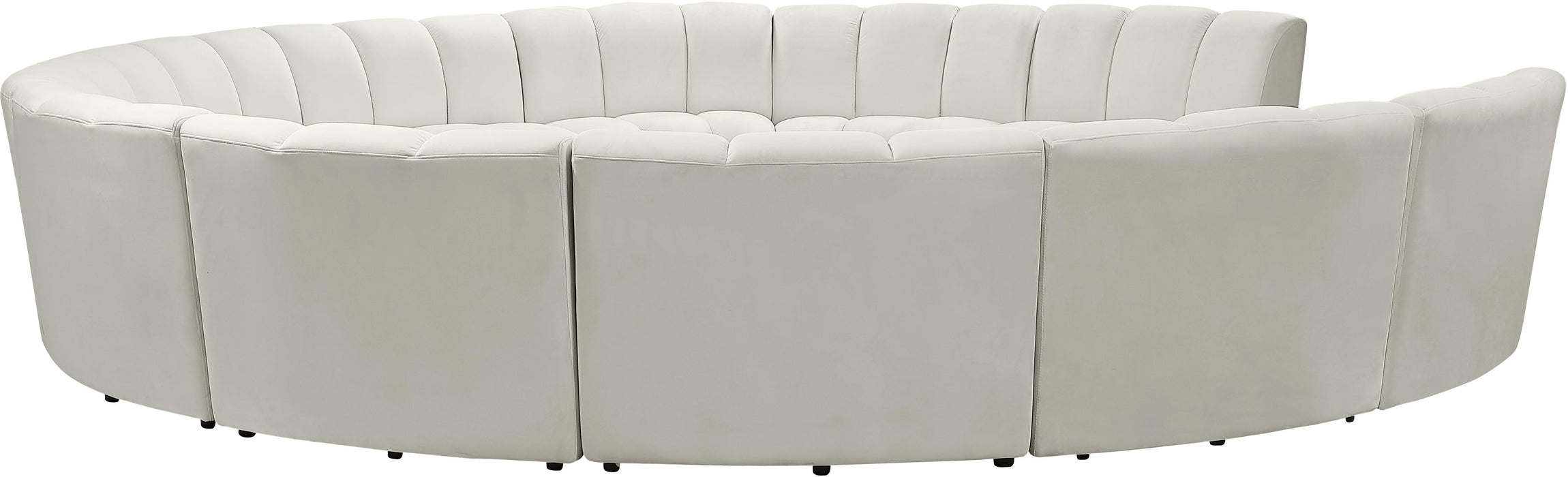 Infinity Cream Velvet 11pc. Modular Sectional