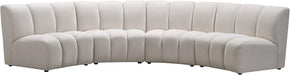 Infinity Cream Velvet 4pc. Modular Sectional image