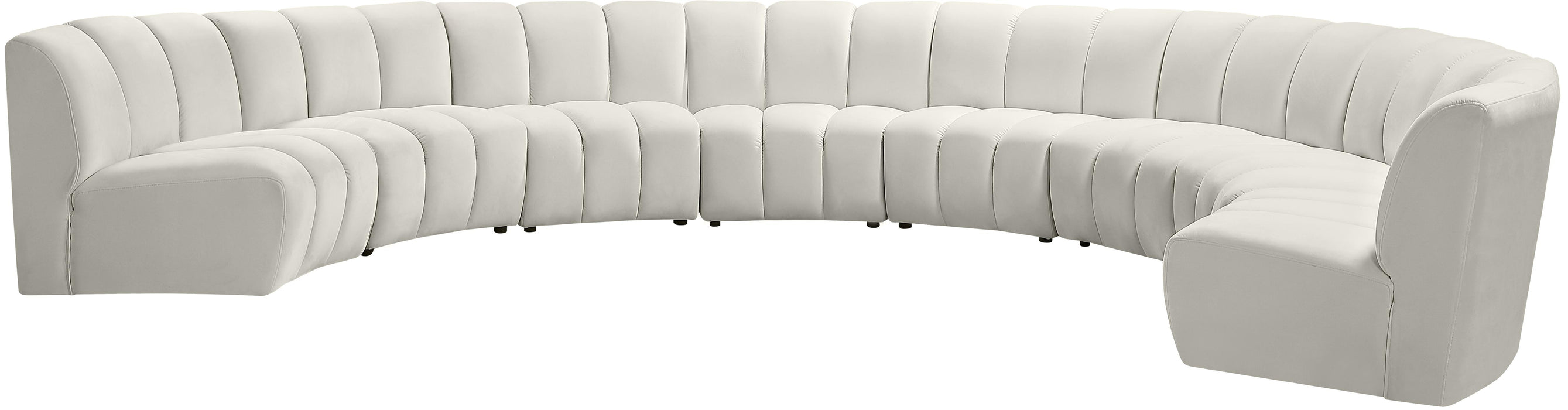 Infinity Cream Velvet 8pc. Modular Sectional