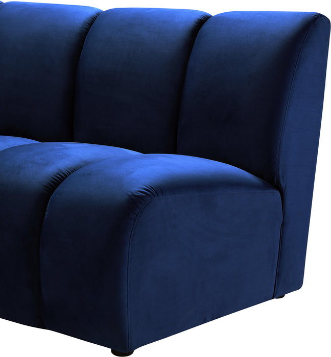 Infinity Navy Velvet 2pc. Modular Sectional