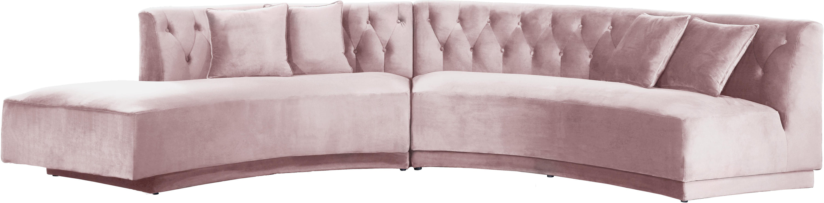 Kenzi Pink Velvet 2pc. Sectional image