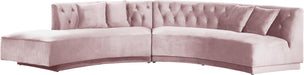 Kenzi Pink Velvet 2pc. Sectional image