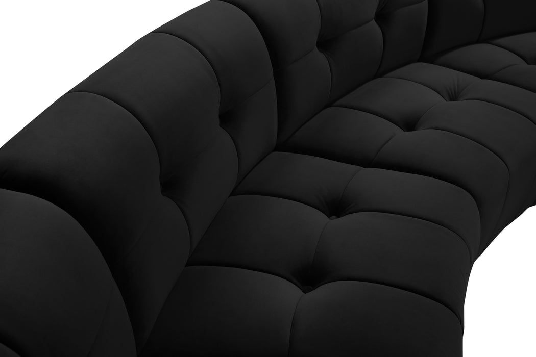 Limitless Black Velvet 8pc. Modular Sectional