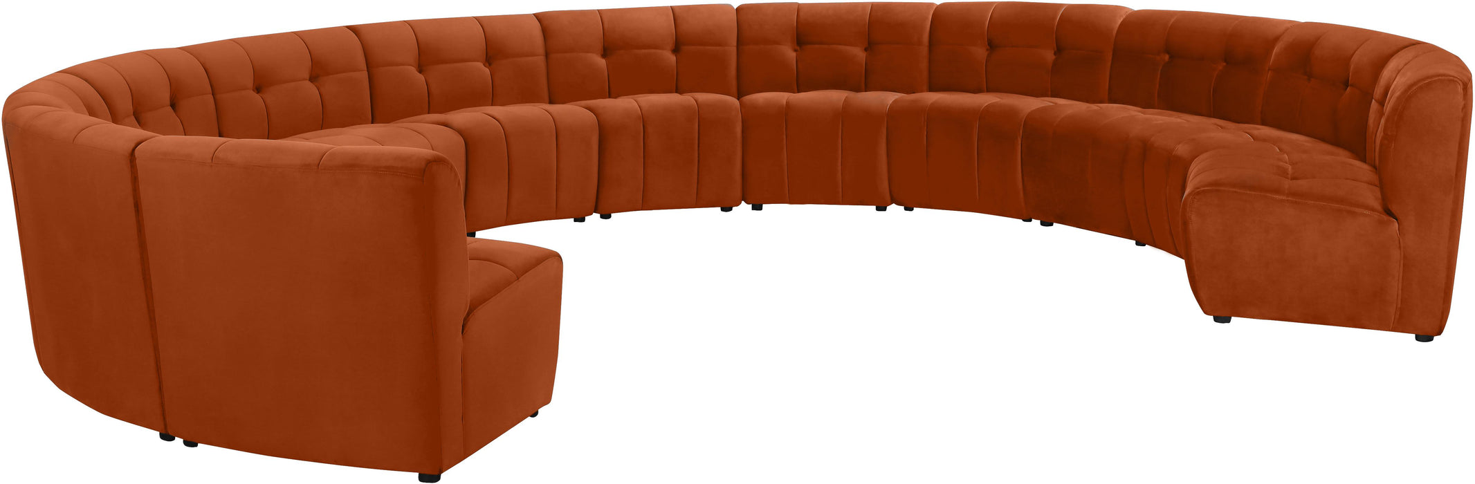 Limitless Cognac Velvet 12pc. Modular Sectional