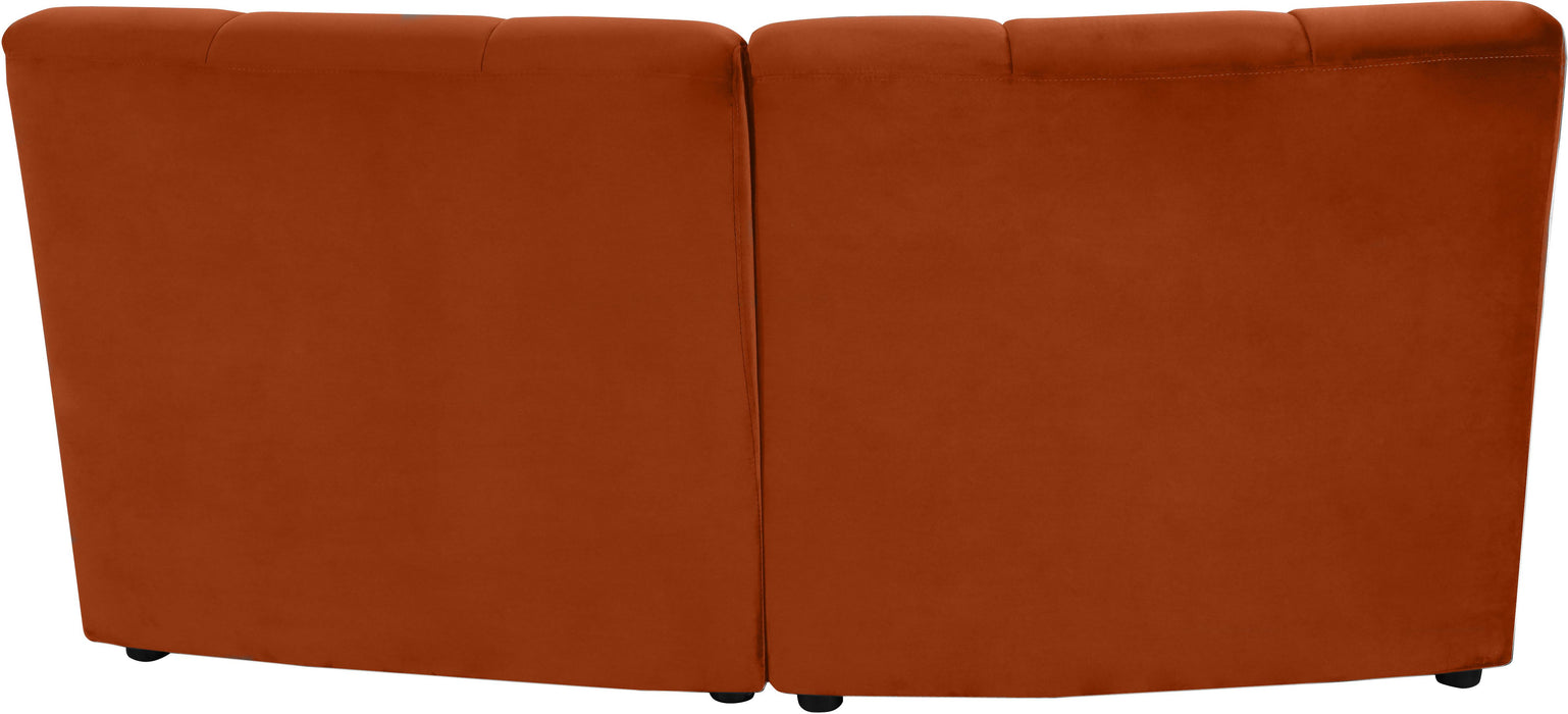 Limitless Cognac Velvet 2pc. Modular Sectional