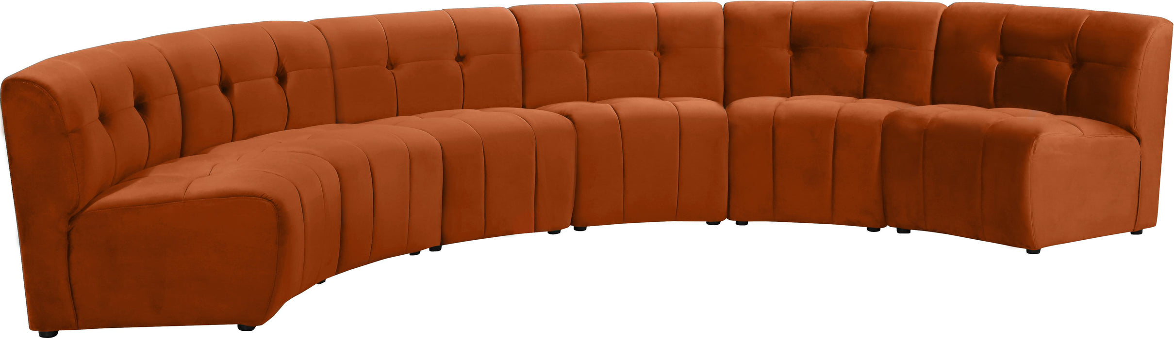 Limitless Cognac Velvet 6pc. Modular Sectional