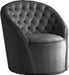 Alessio Grey Velvet Accent Chair image