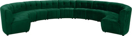 Limitless Green Velvet 11pc. Modular Sectional image