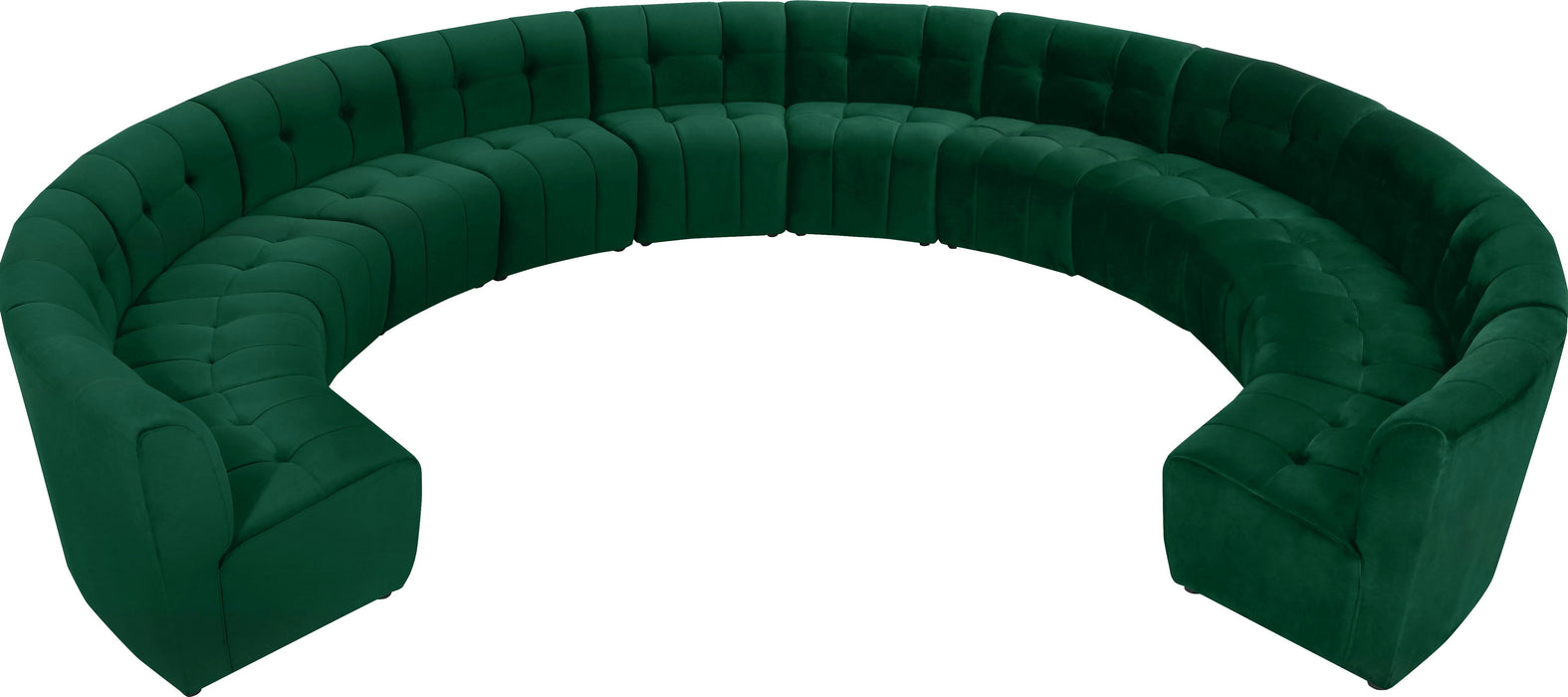 Limitless Green Velvet 12pc. Modular Sectional