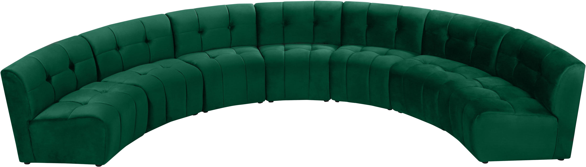 Limitless Green Velvet 7pc. Modular Sectional