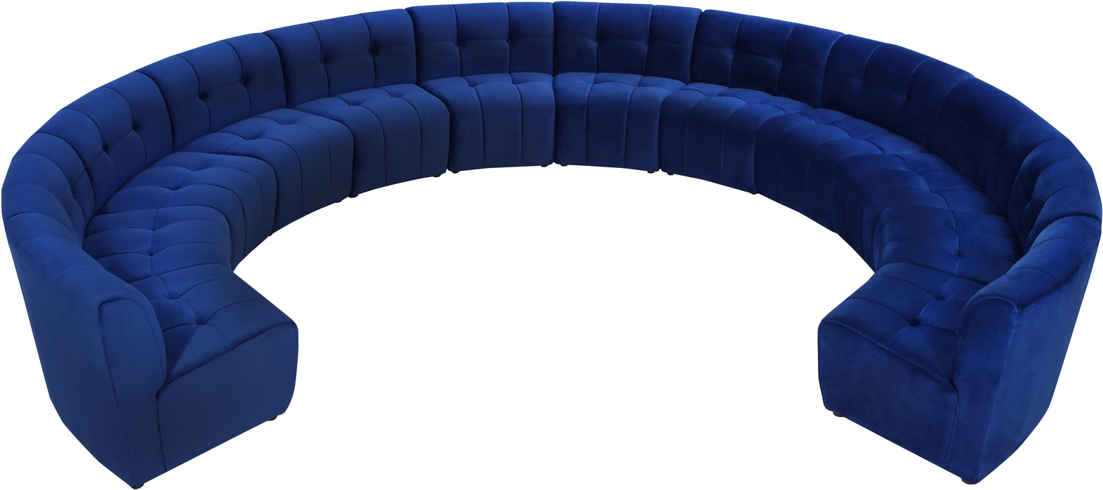 Limitless Navy Velvet 12pc. Modular Sectional