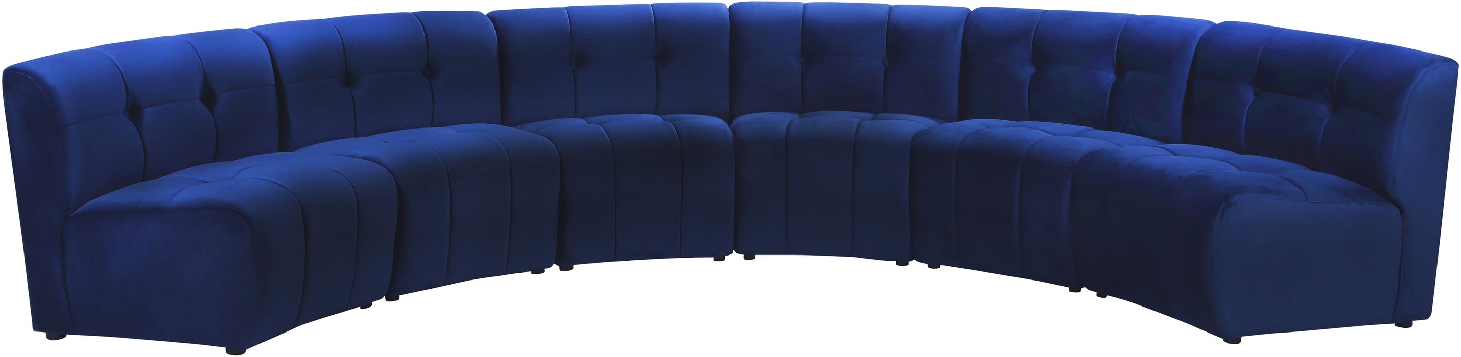 Limitless Navy Velvet 6pc. Modular Sectional image