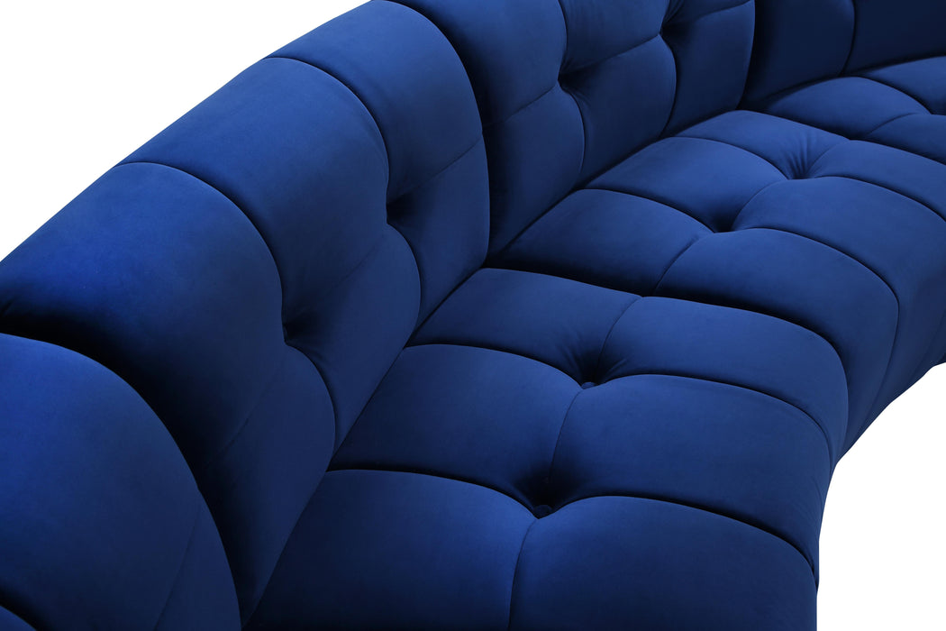 Limitless Navy Velvet 14pc. Modular Sectional