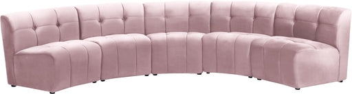 Limitless Pink Velvet 5pc. Modular Sectional image