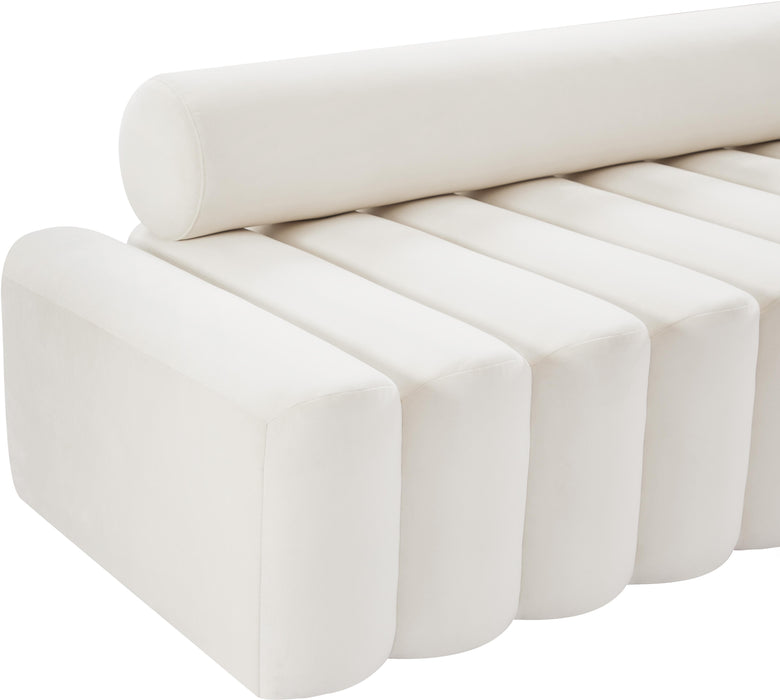 Melody Cream Velvet Loveseat