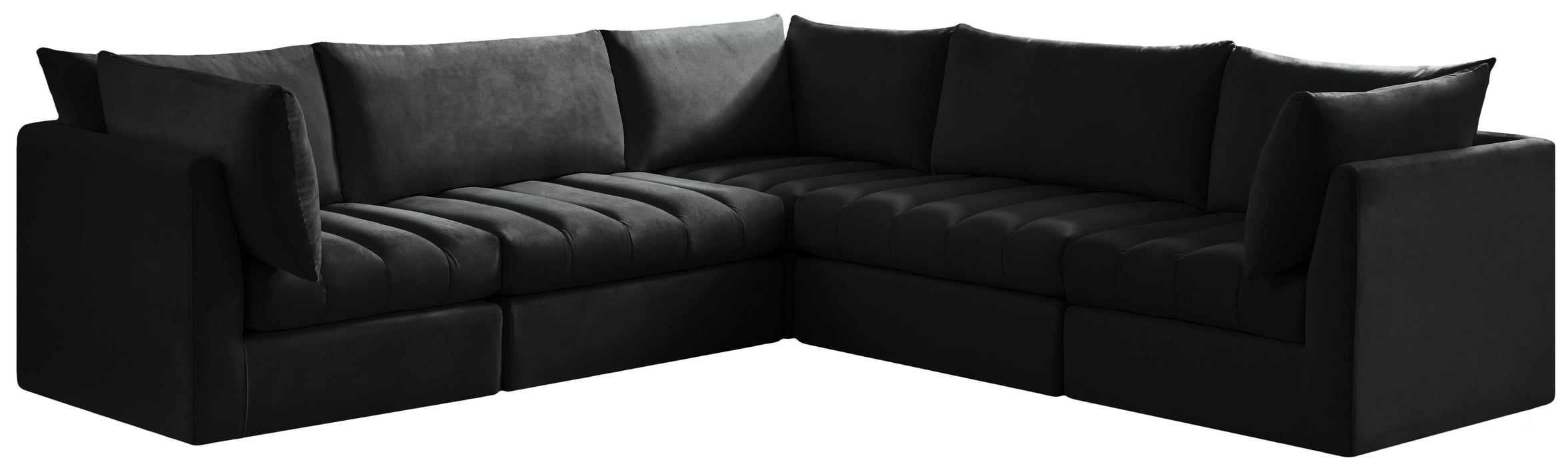 Jacob Black Velvet Modular Sectional