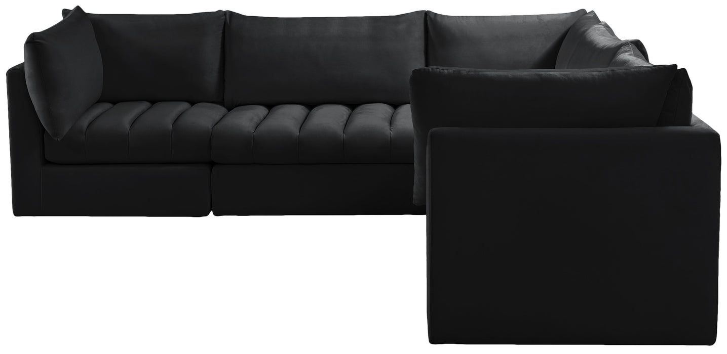 Jacob Black Velvet Modular Sectional