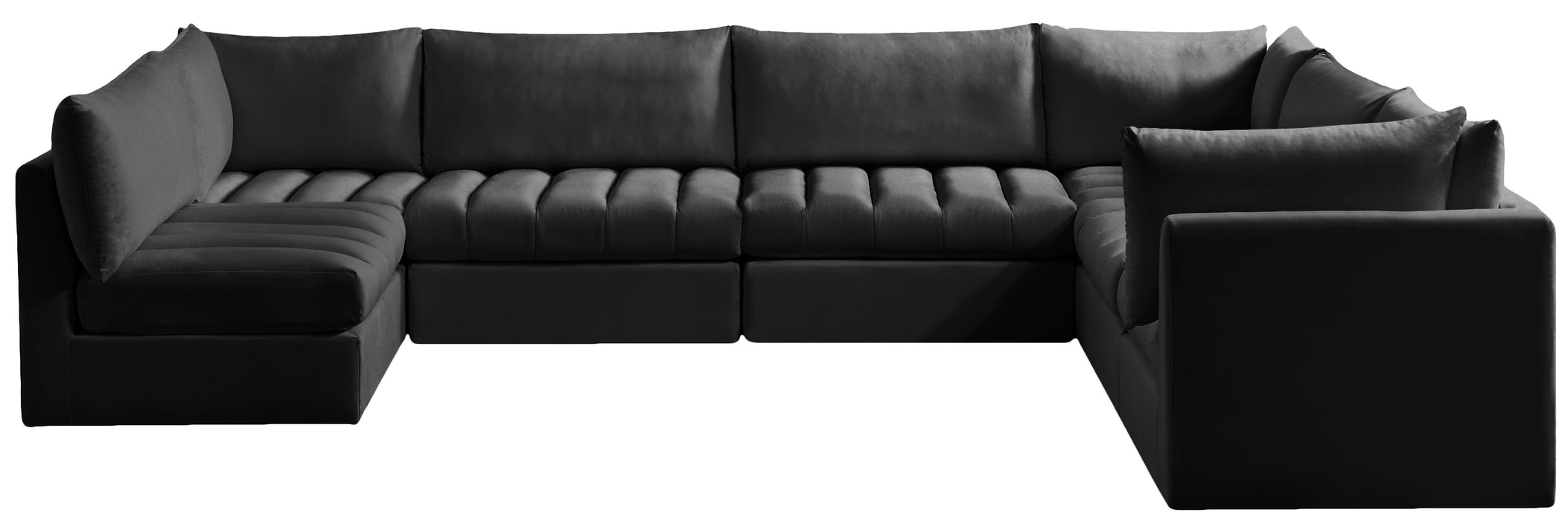 Jacob Black Velvet Modular Sectional