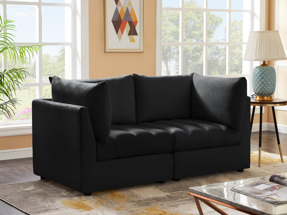 Jacob Black Velvet Modular Sofa