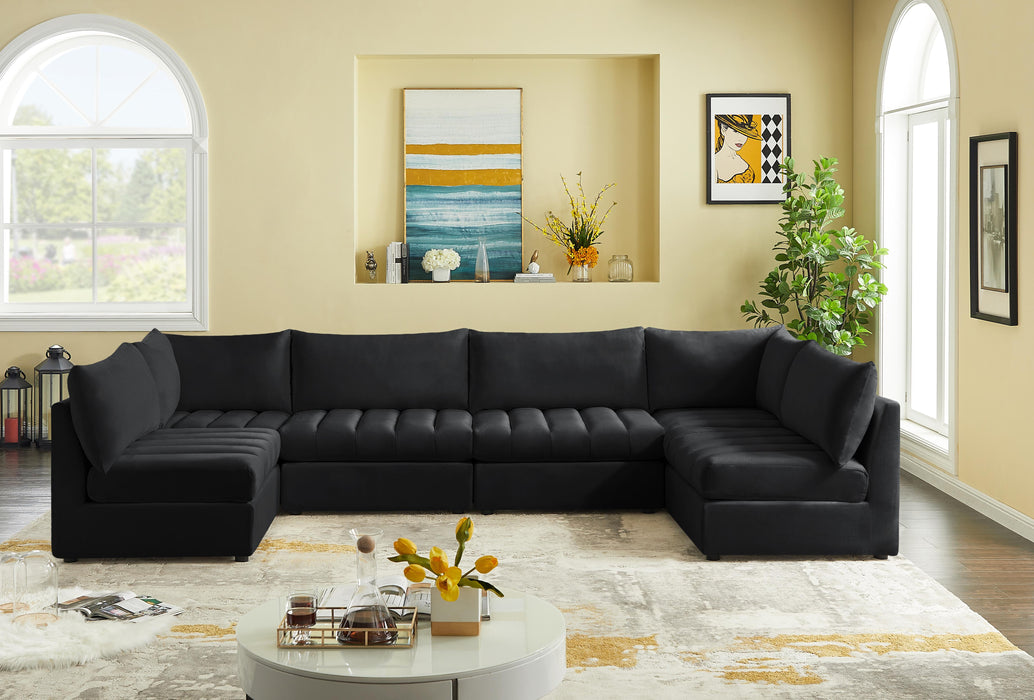 Jacob Black Velvet Modular Sectional