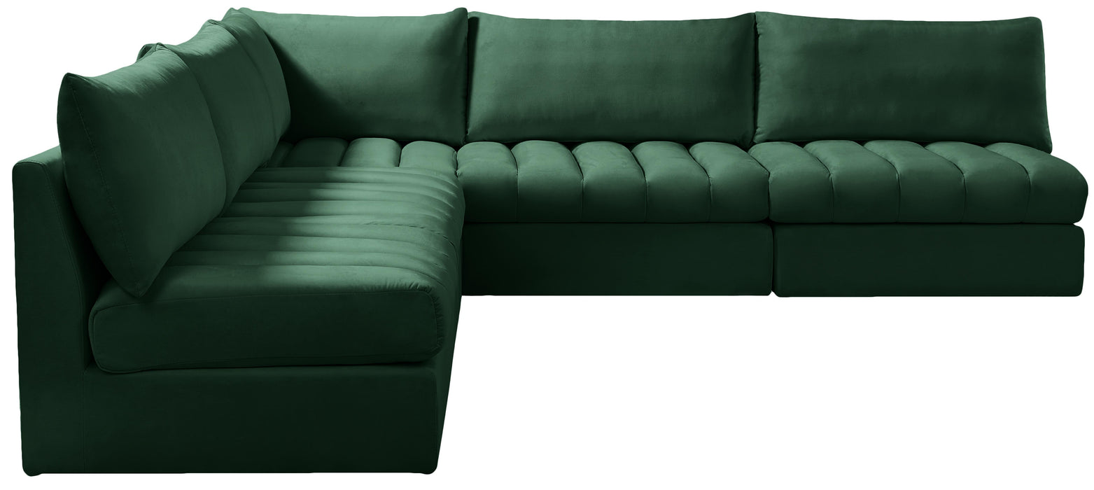 Jacob Green Velvet Modular Sectional