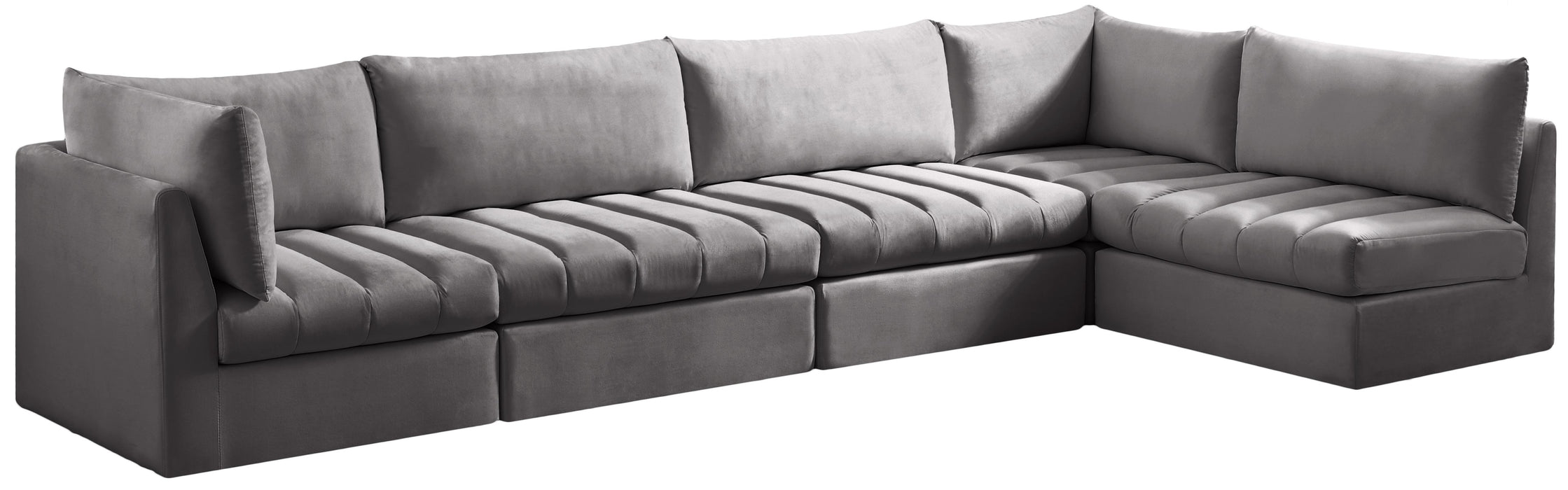 Jacob Grey Velvet Modular Sectional