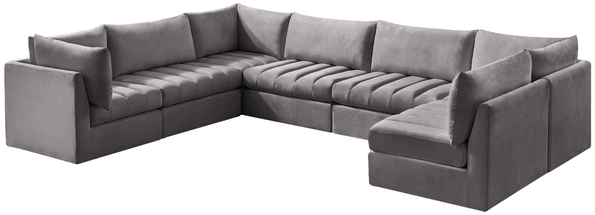 Jacob Grey Velvet Modular Sectional