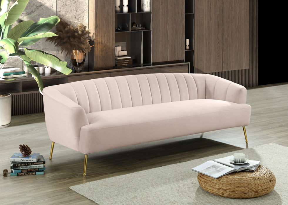 Tori Pink Velvet Sofa