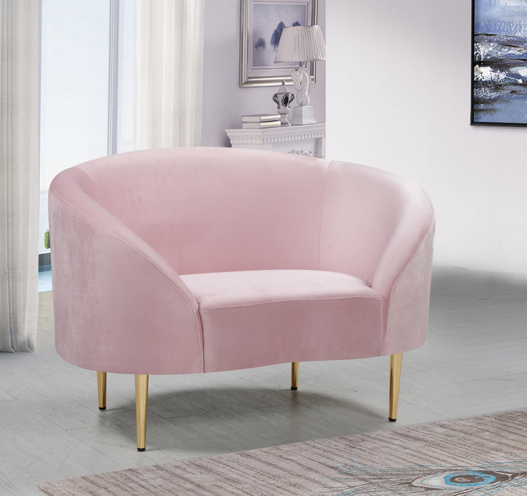 Ritz Pink Velvet Chair