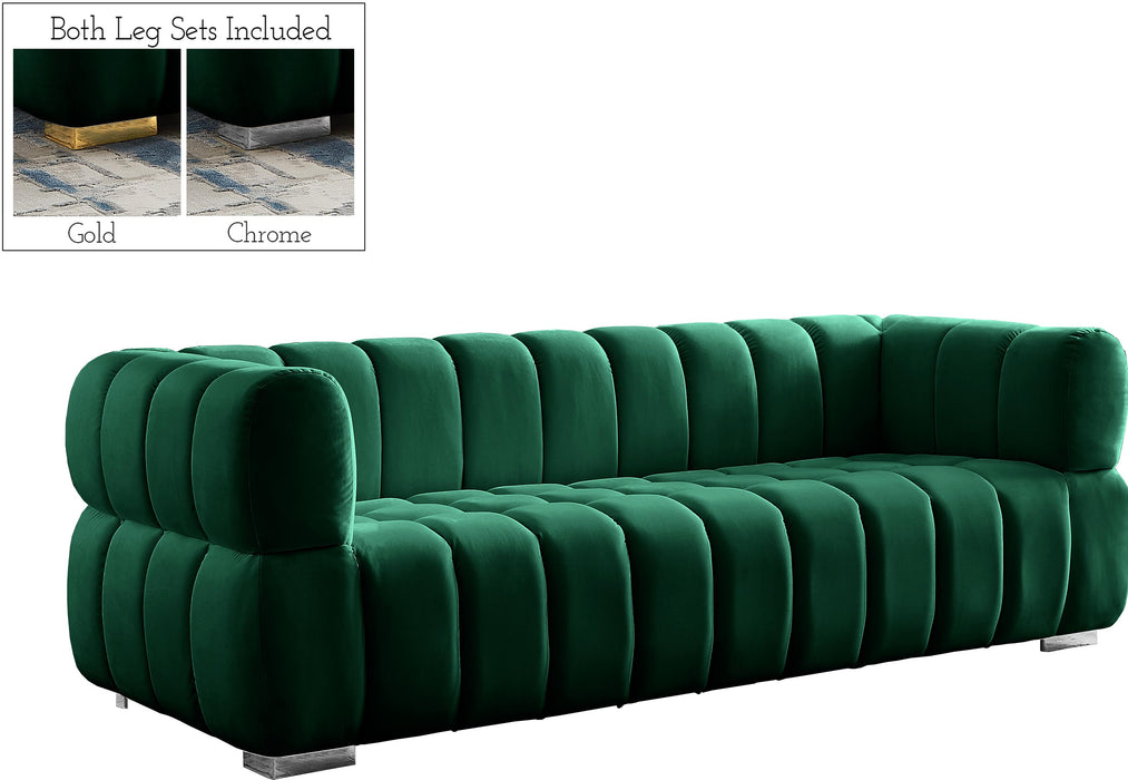 Gwen Green Velvet Sofa