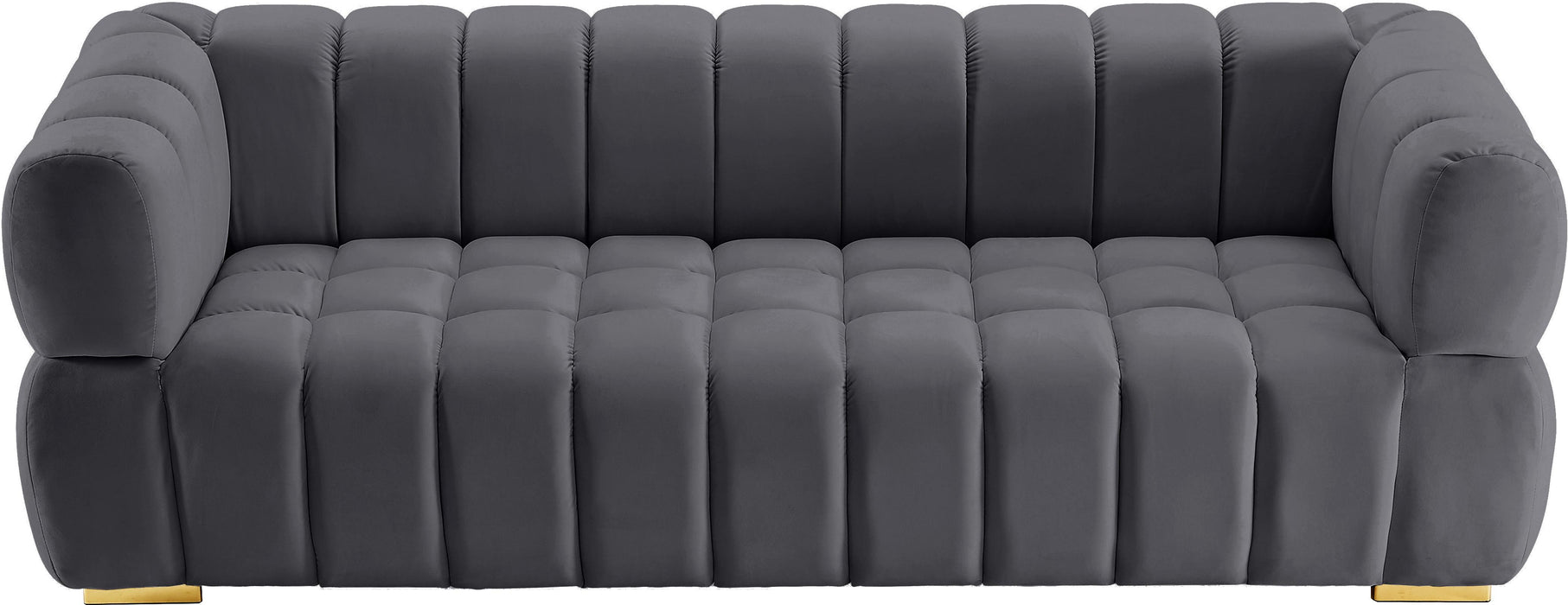 Gwen Grey Velvet Sofa