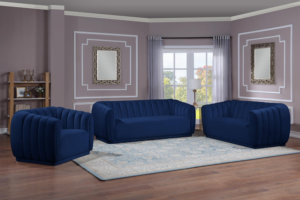 Dixie Navy Velvet Sofa