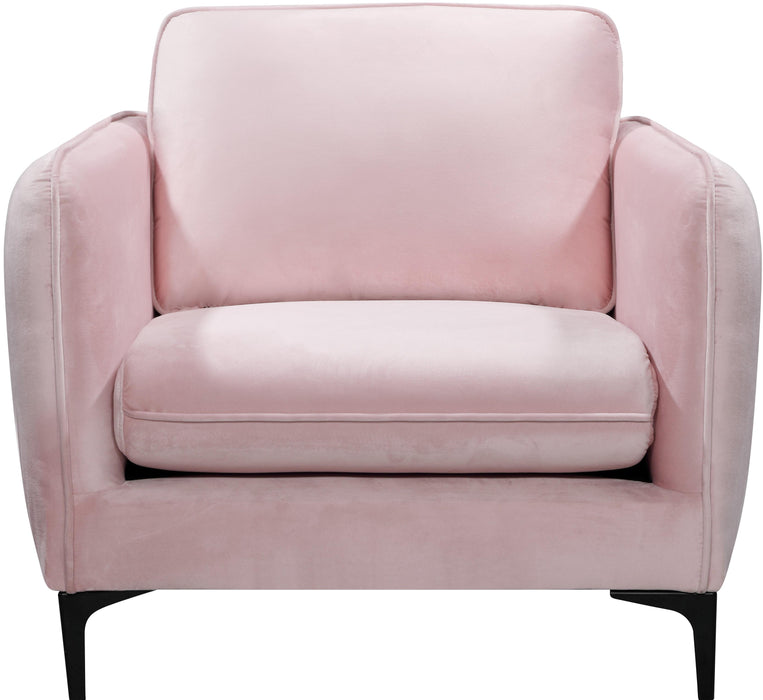 Poppy Pink Velvet Chair