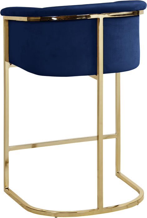 Donatella Navy Velvet Stool