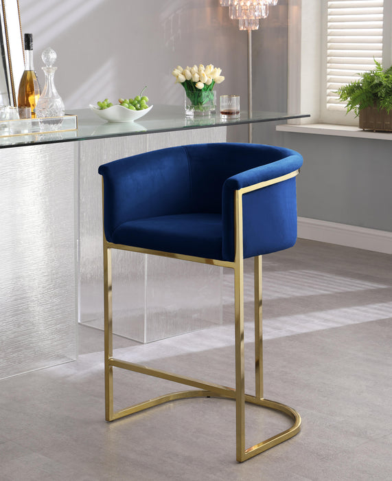 Donatella Navy Velvet Stool